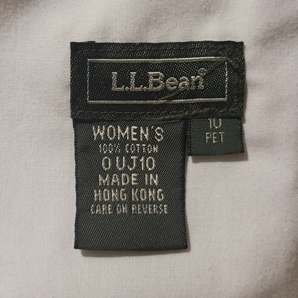 L.L. Bean Womens Chino Pants 10 Petite Straight Leg 100% Cotton Tan Brown 31W - Picture 5 of 5